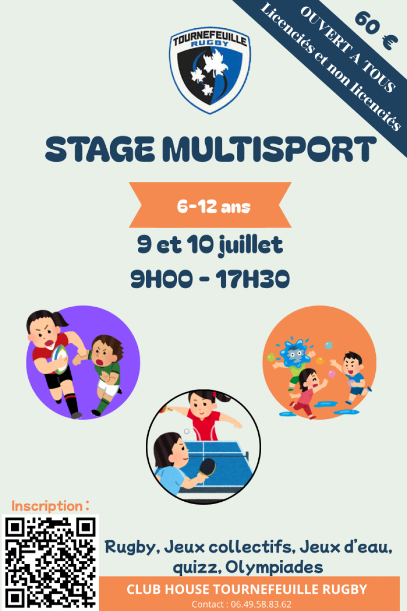 Stage Multisport du 9 et 10 Juillet !